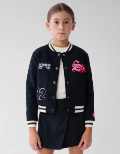 Varsity Bomber Zwart