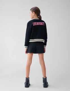 Varsity Bomber Zwart