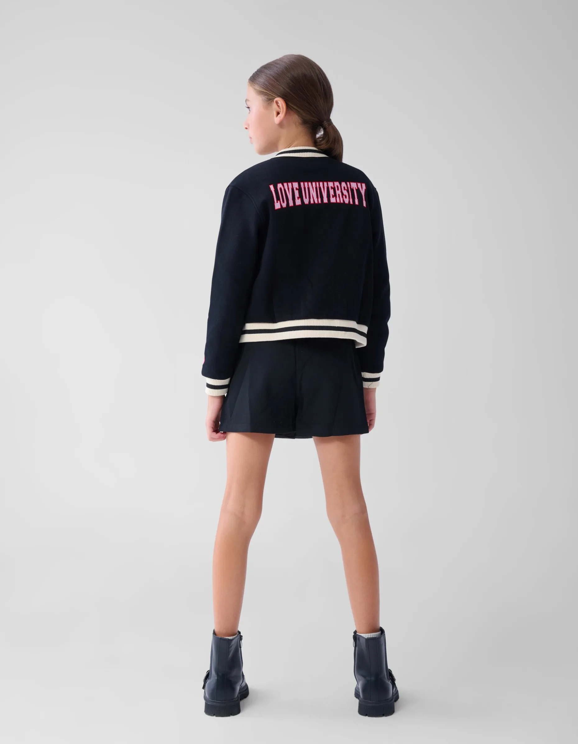Varsity Bomber Zwart