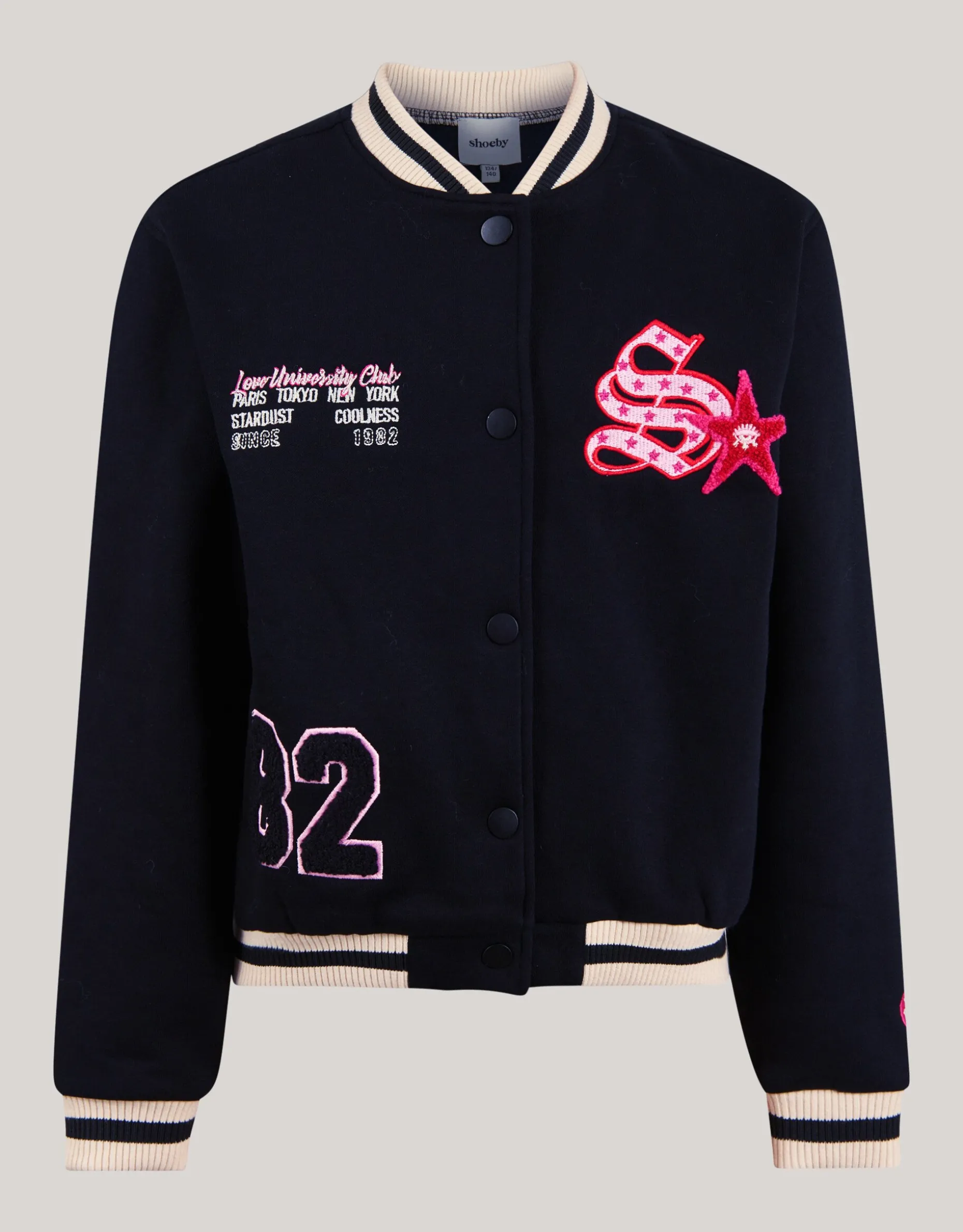 Varsity Bomber Zwart