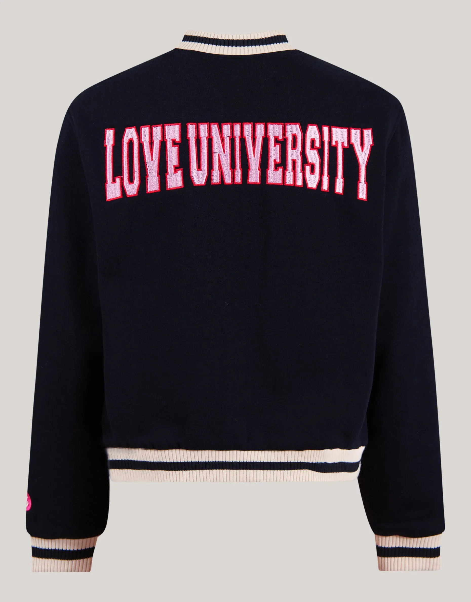 Varsity Bomber Zwart