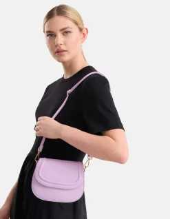 Vegan Leren Tas Lichtpaars