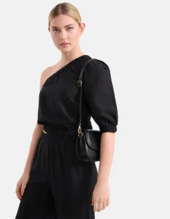 Vegan Leren Tas Zwart