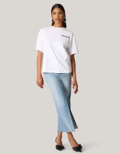 Velvet Artwork T-Shirt Wit