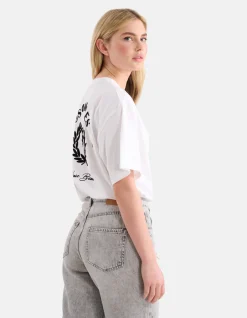 Velvet Artwork T-Shirt Wit