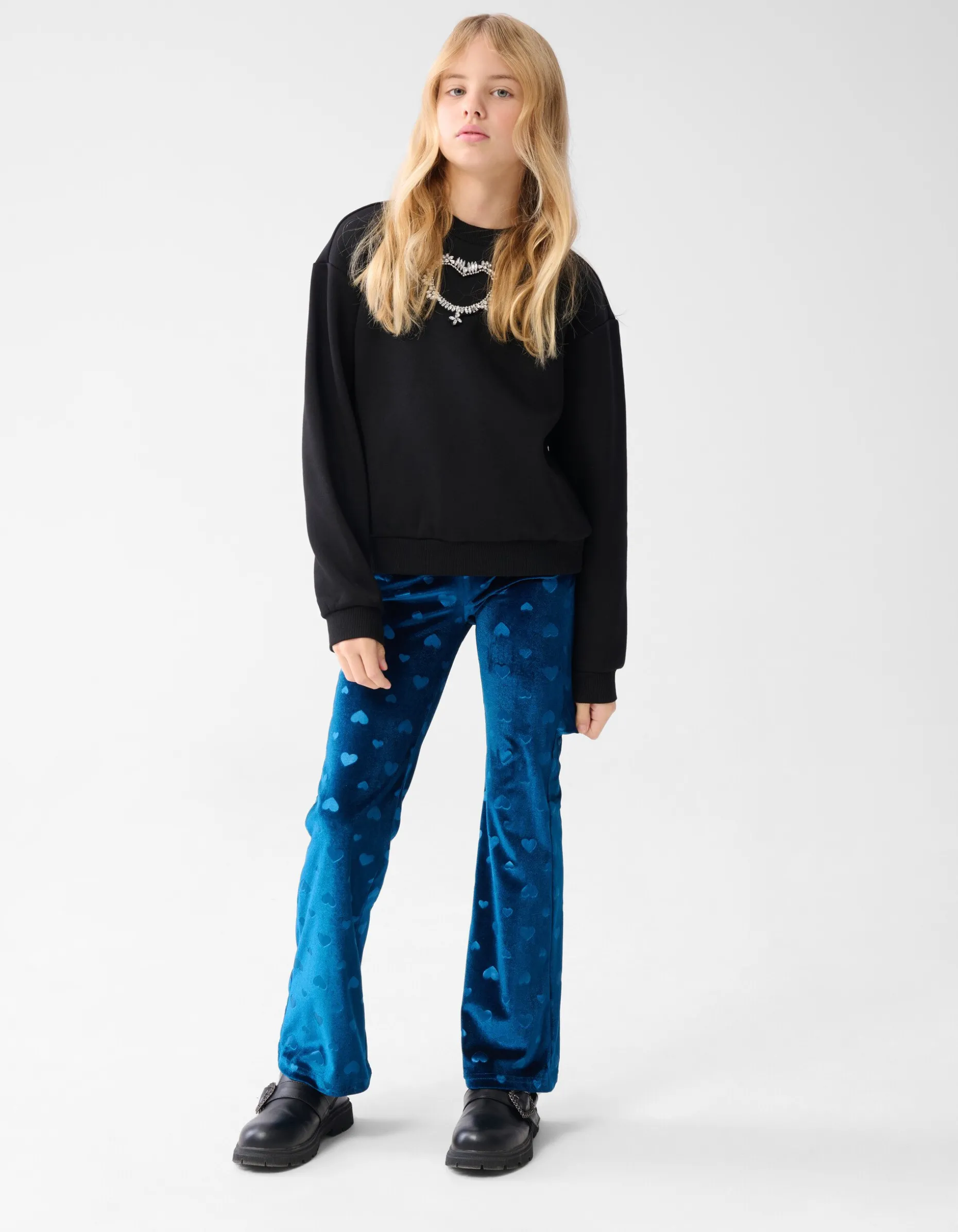 Velvet Heart Flared Legging Blauw
