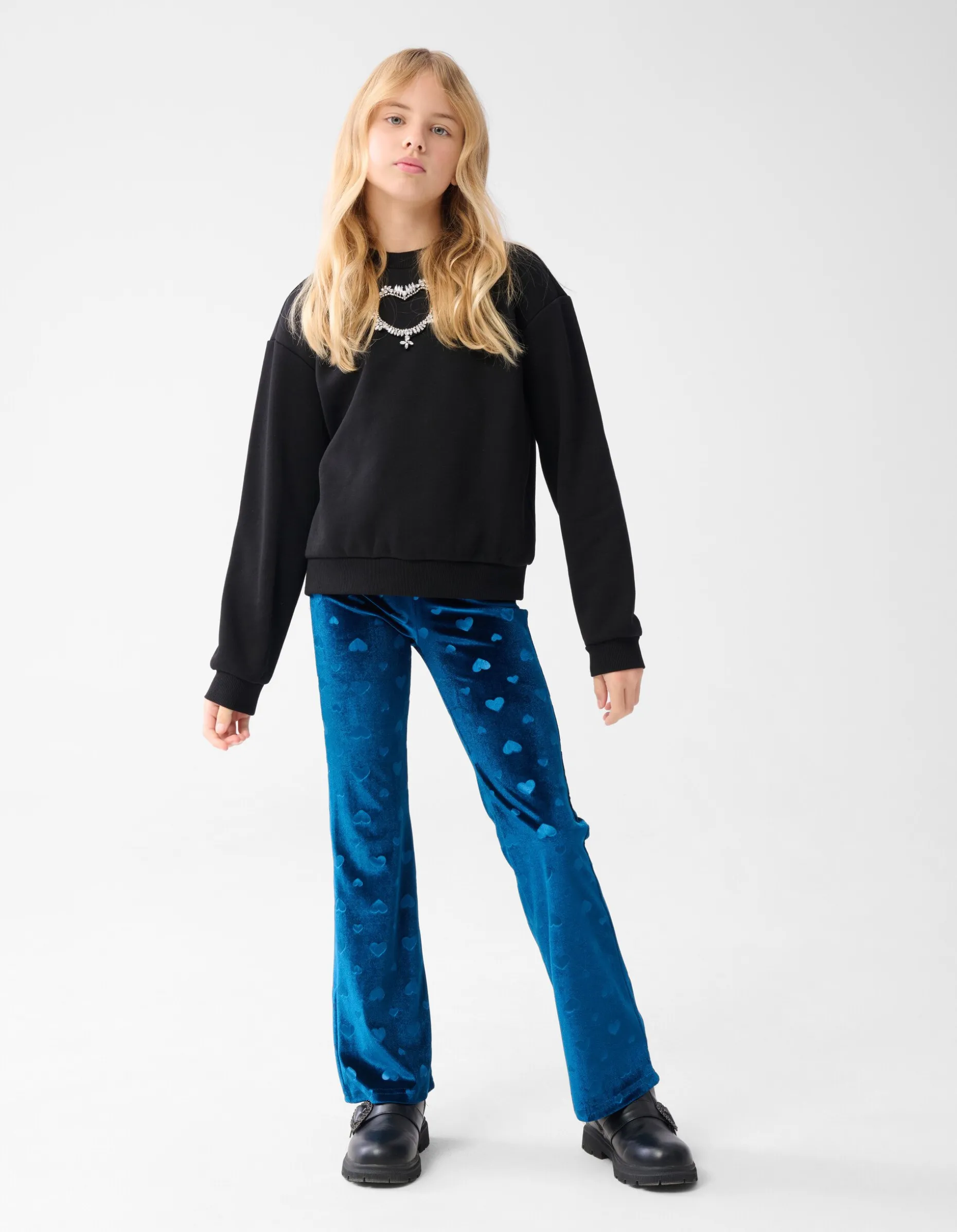 Velvet Heart Flared Legging Blauw
