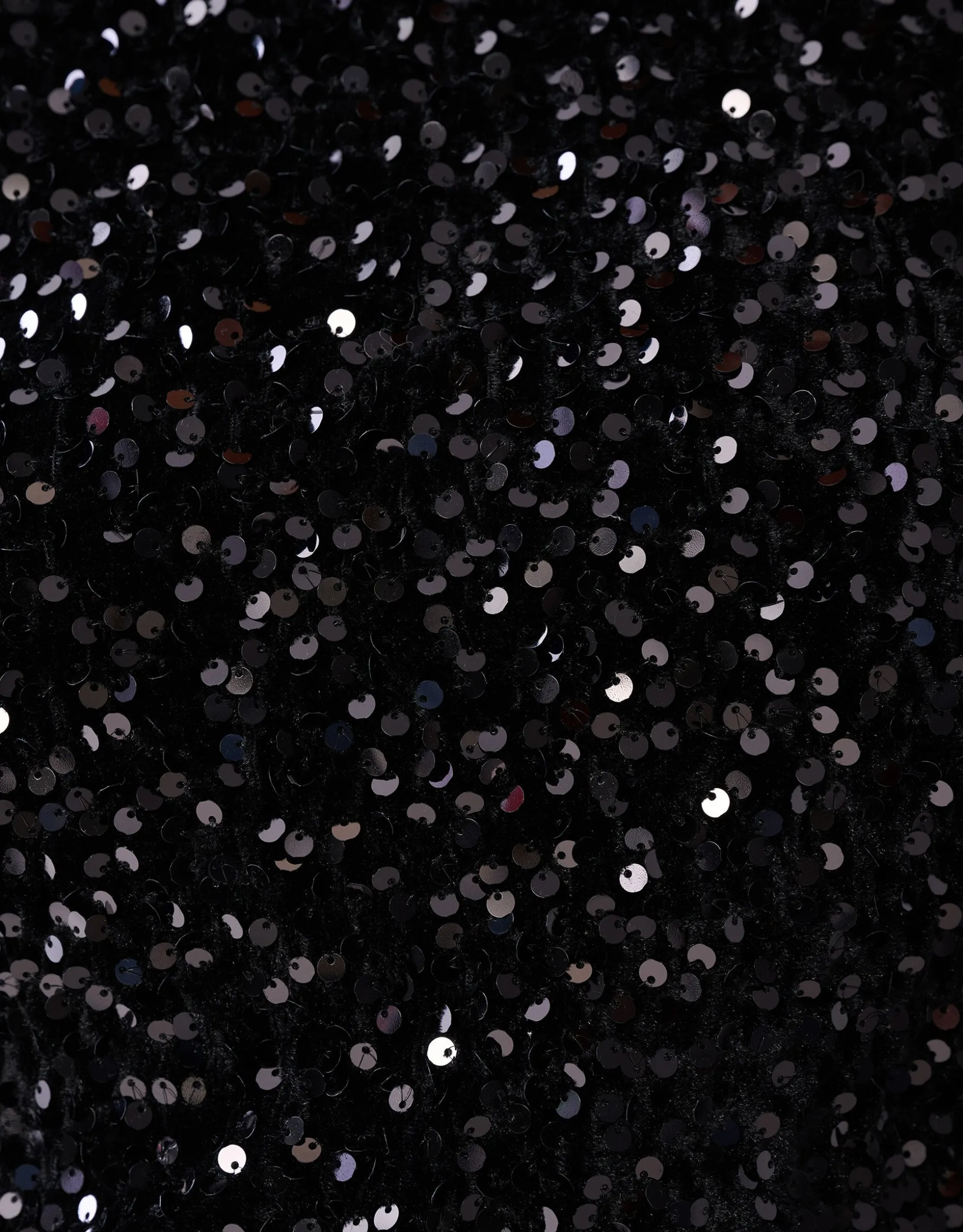 Velvet Pailletten Top Zwart