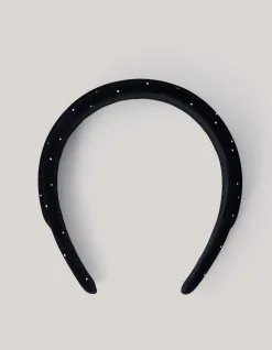 Velvet Studs Haarband Zwart