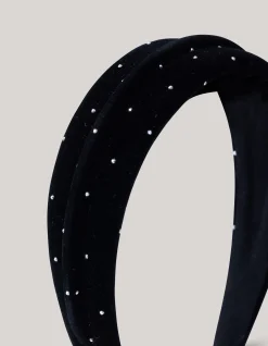 Velvet Studs Haarband Zwart