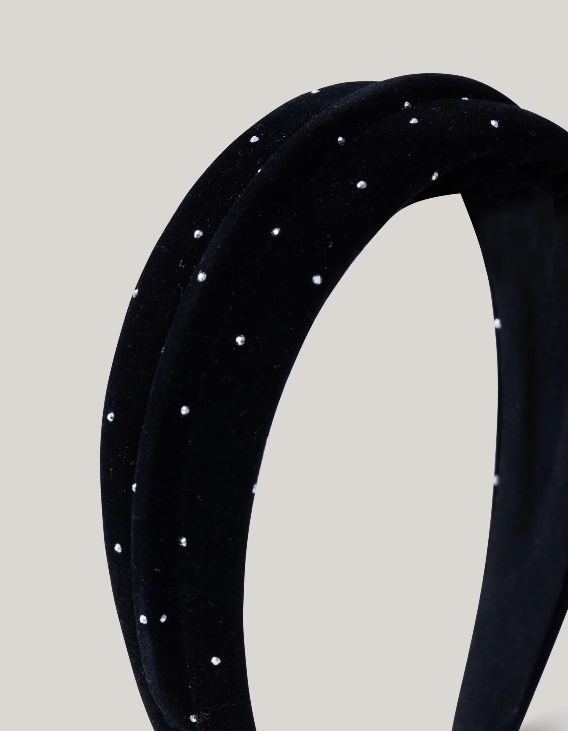 Velvet Studs Haarband Zwart