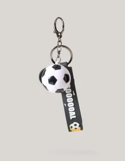 Voetbal Sleutelhanger Zwart