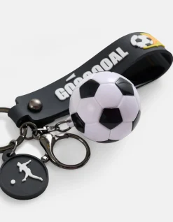 Voetbal Sleutelhanger Zwart