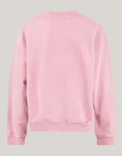 Washed Artwork Sweater Donkerroze