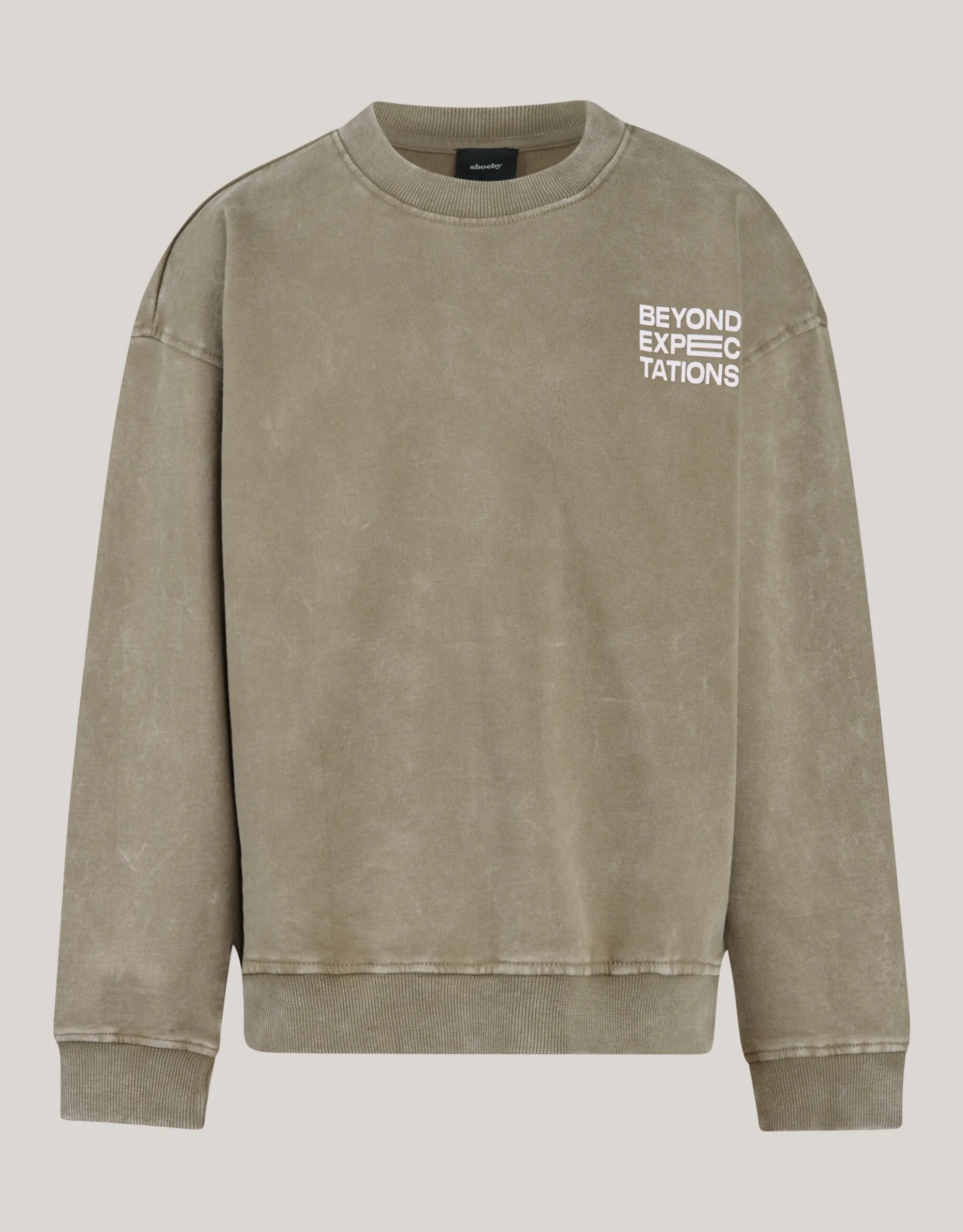 Washed Artwork Sweater Khaki