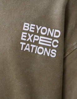 Washed Artwork Sweater Khaki