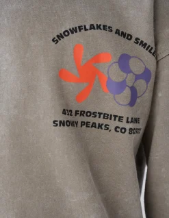 Washed Artwork Sweater Taupe