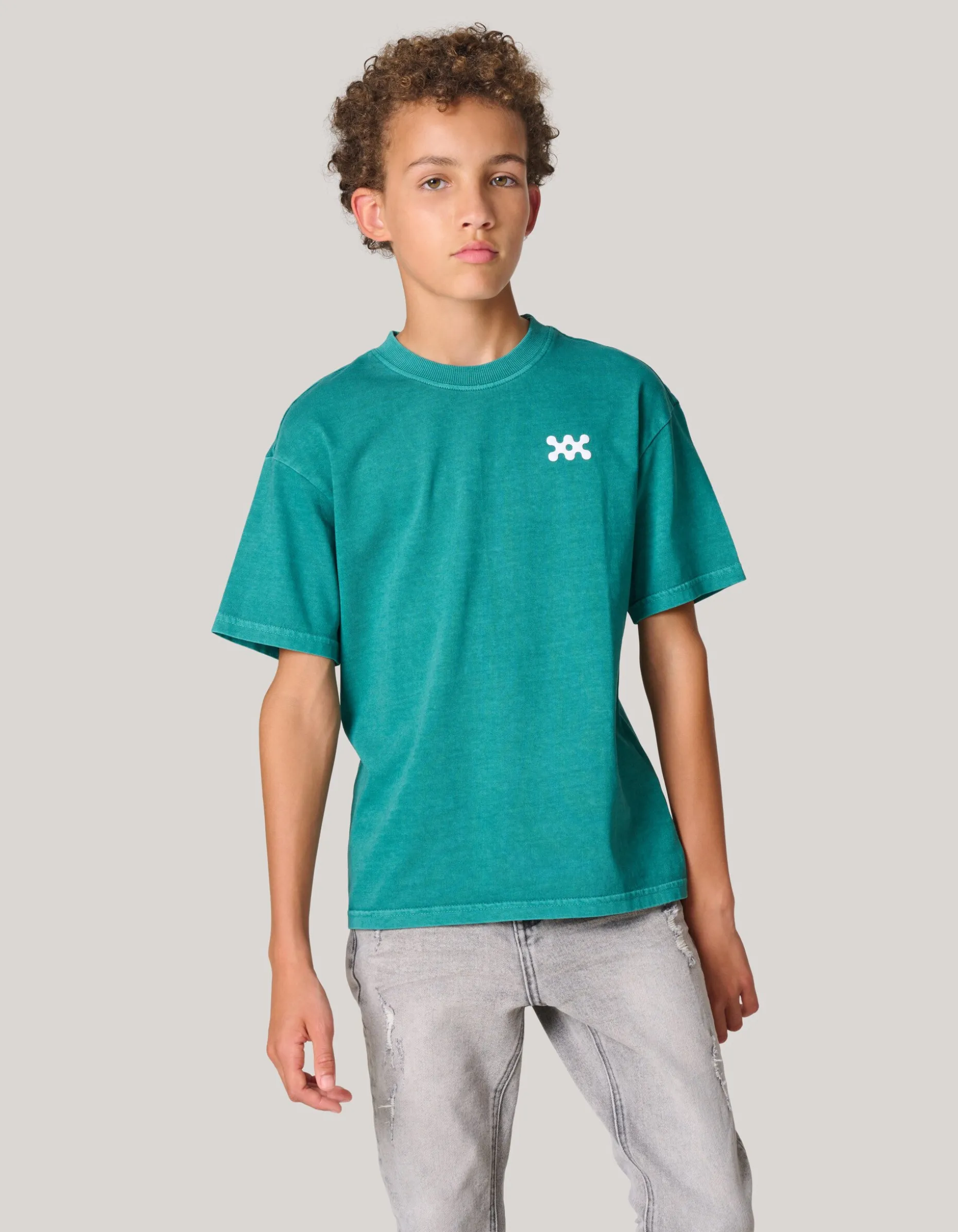 Washed Artwork T-shirt Groen