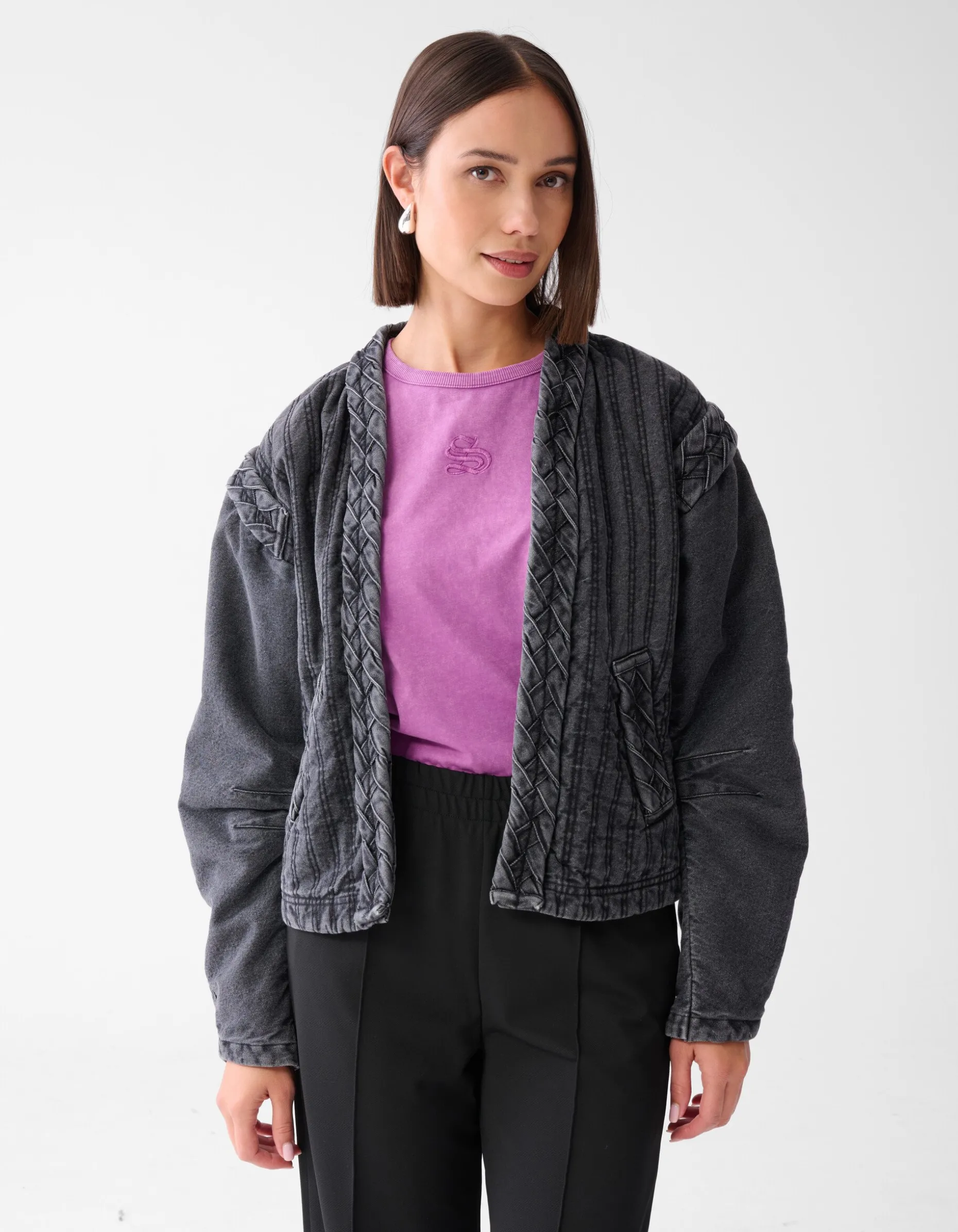 Washed Braided Jack Dokergrijs