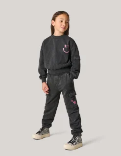 Washed Cargo Broek Grijs