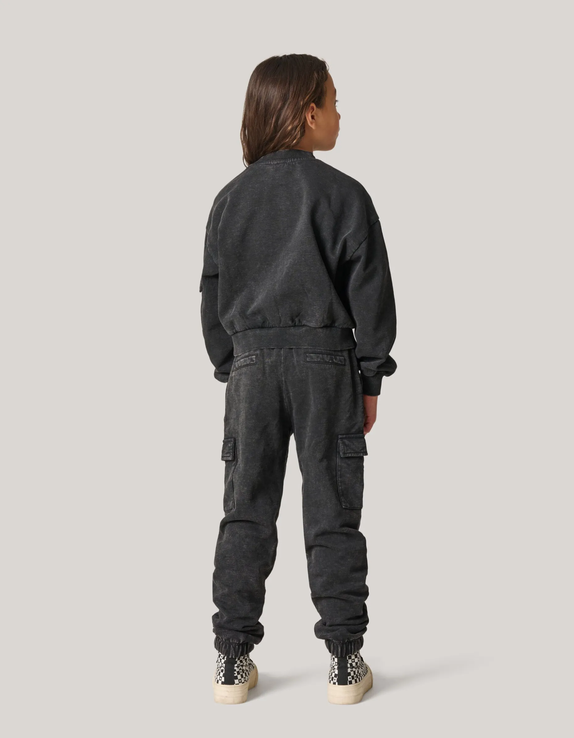 Washed Cargo Broek Grijs