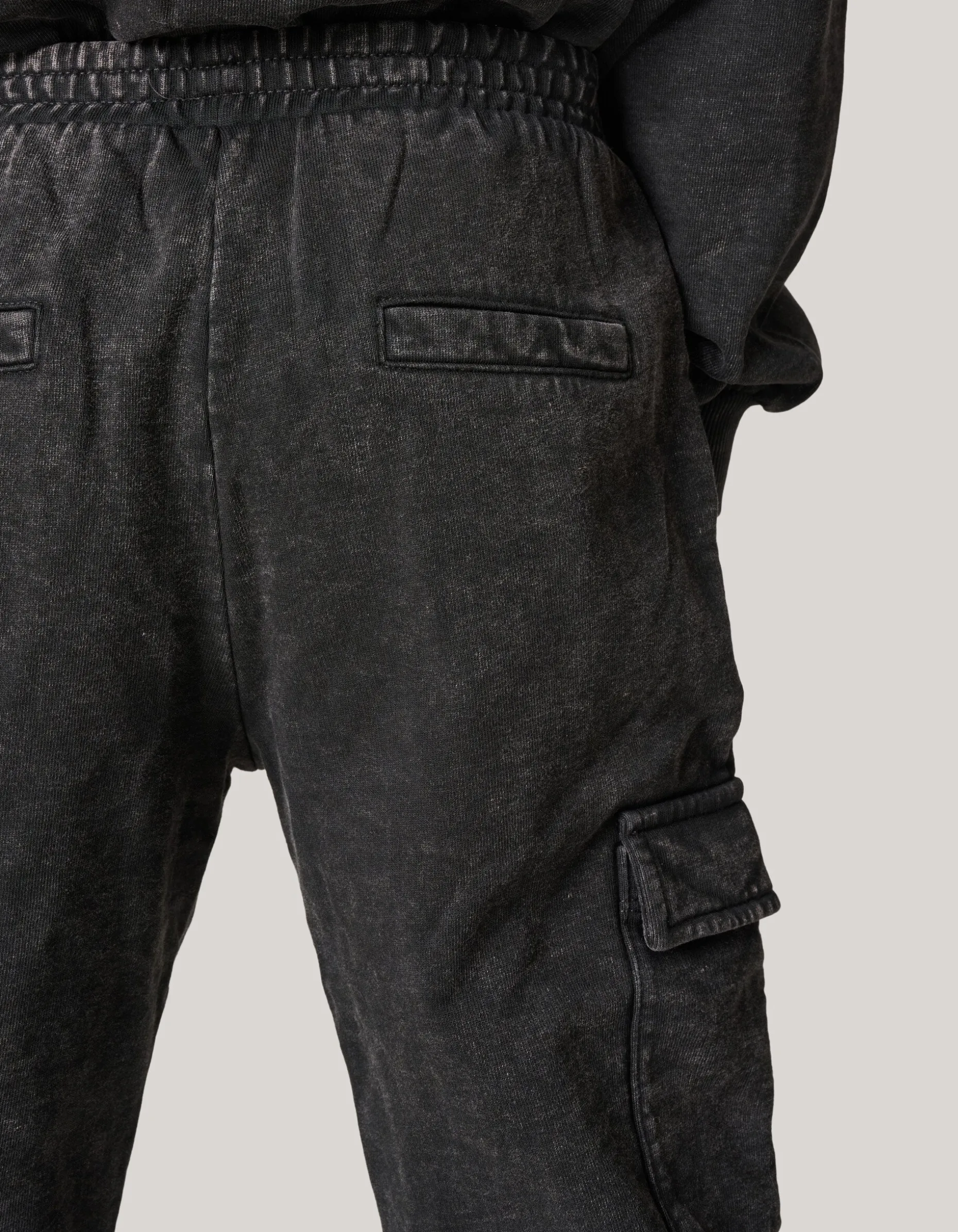 Washed Cargo Broek Grijs