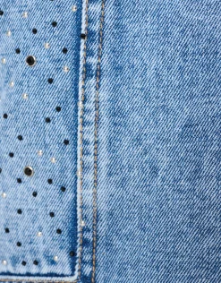 Washed Denim Jurk Blauw