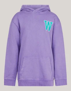 Washed Hoodie Paars