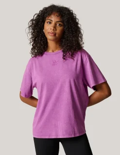 Washed Logo T-shirt Roze