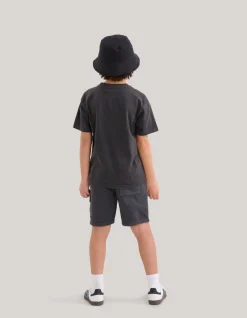 Washed Short Donkergrijs