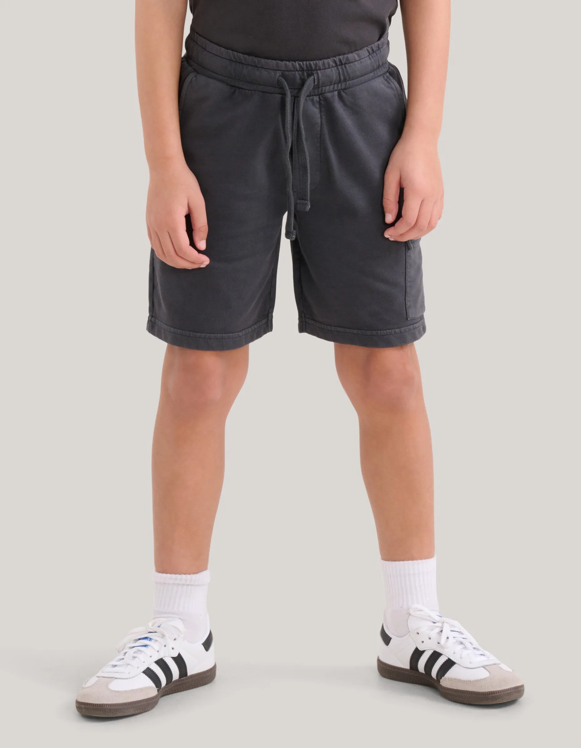 Washed Short Donkergrijs