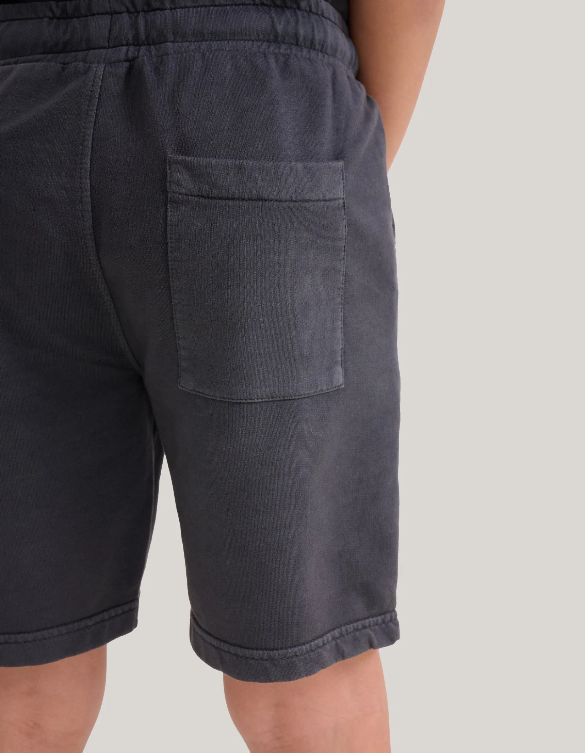 Washed Short Donkergrijs