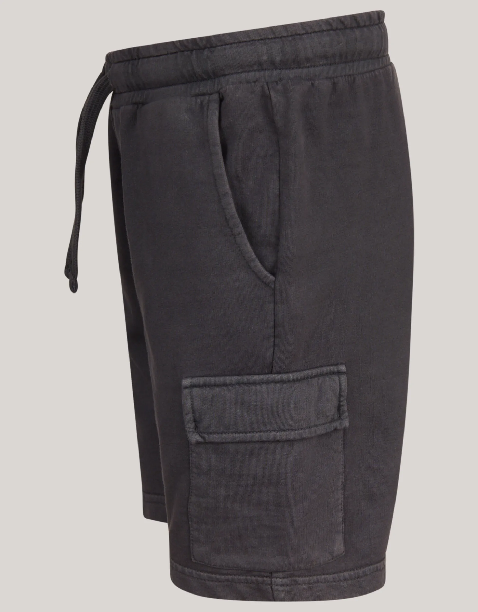 Washed Short Donkergrijs