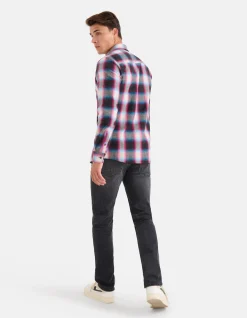 Washed Straight Fit Jeans Zwart L34