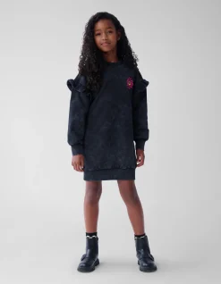 Washed Sweater Jurk Donkergrijs