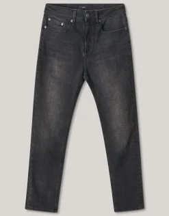 Washed Tapered Fit Jeans Zwart L32