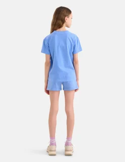 Washed T-shirt Blauw