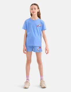 Washed T-shirt Blauw