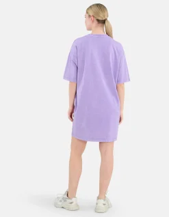 Washed T-shirt Jurk Lichtpaars