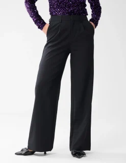 Wide Leg Broek Zwart