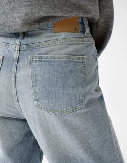 Wide Leg Fit Jeans Bleached By Fred