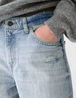 Wide Leg Fit Jeans Bleached By Fred