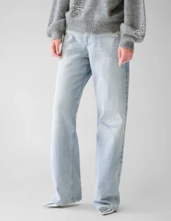 Wide Leg Fit Jeans Bleached By Fred