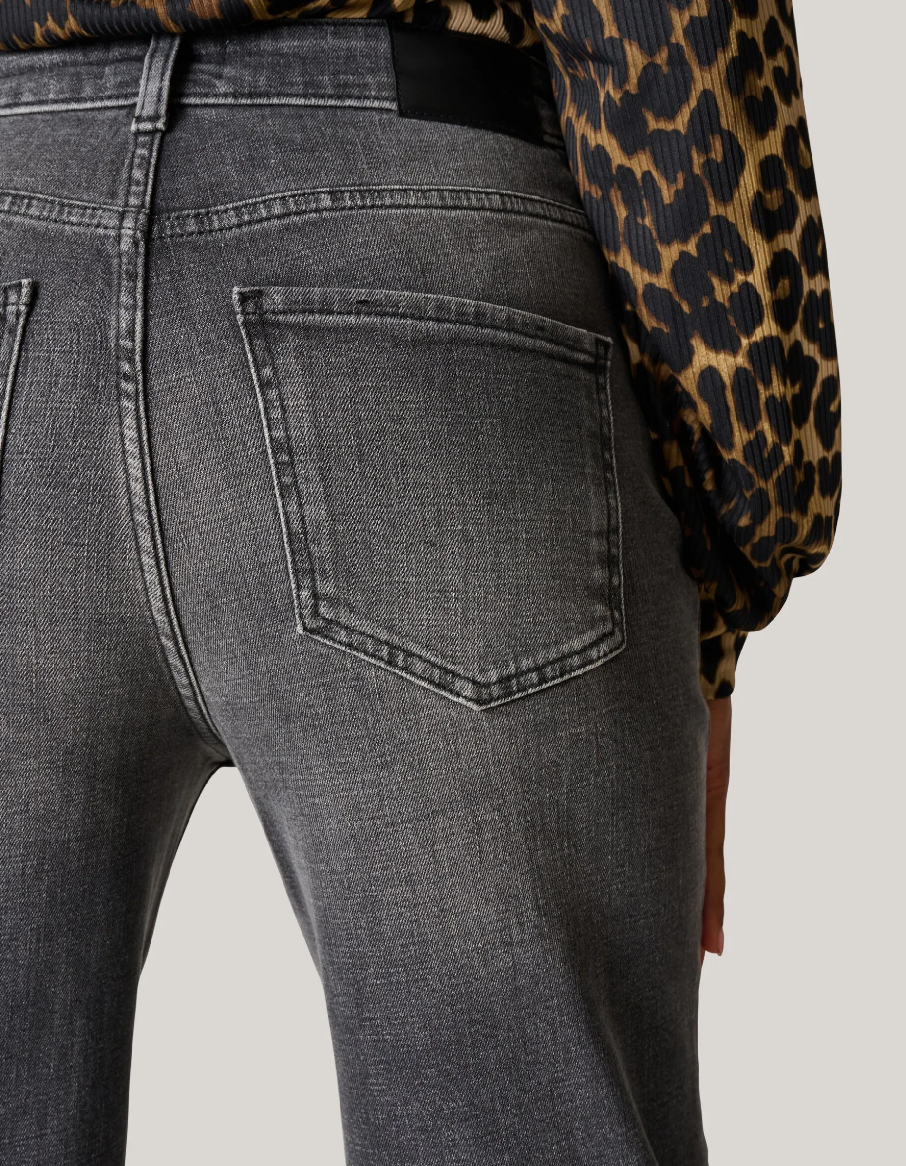 Wide Leg Fit Jeans Donkergrijs