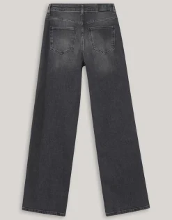 Wide Leg Fit Jeans Donkergrijs