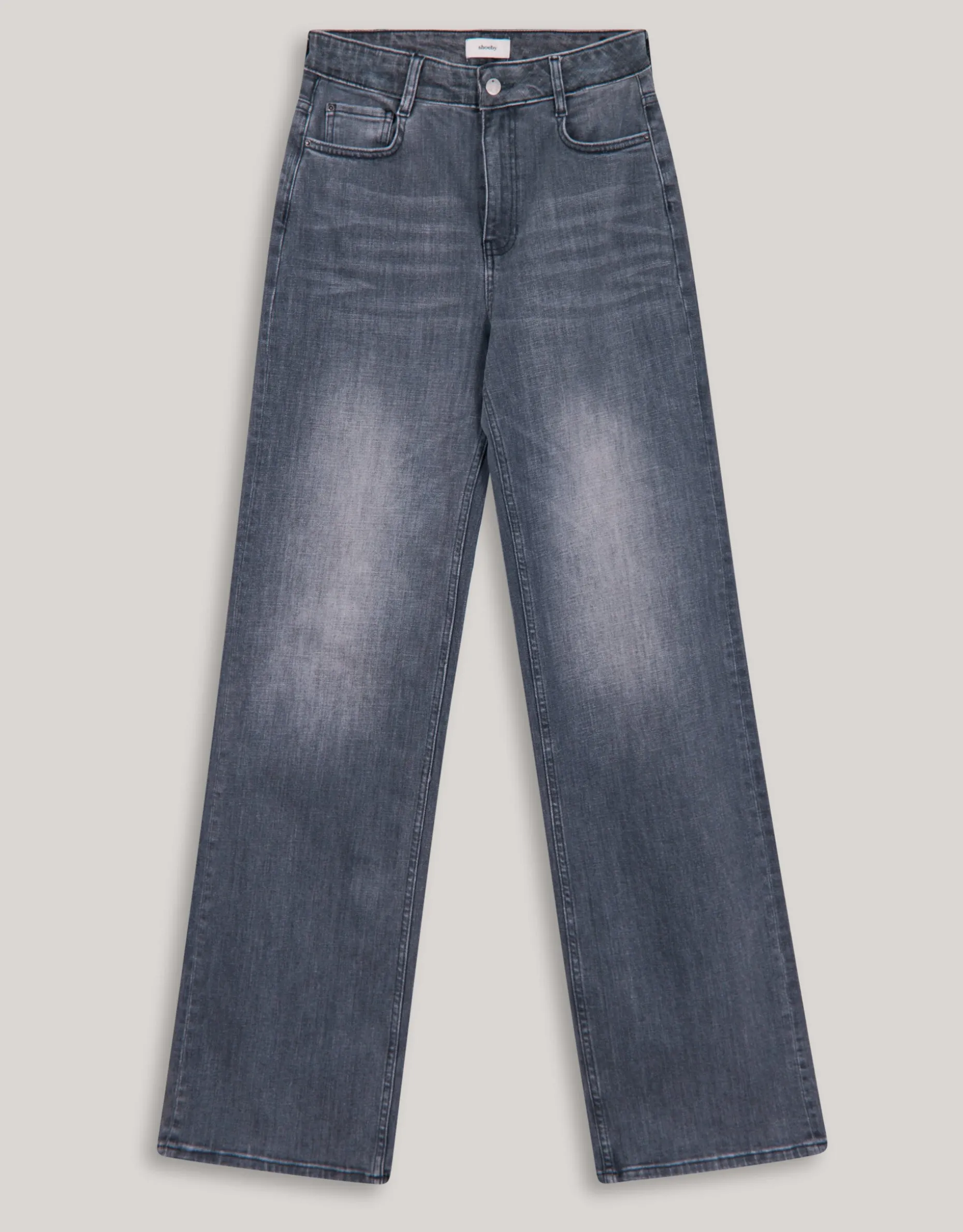 Wide Leg Fit Jeans Extra Long Donkergrijs