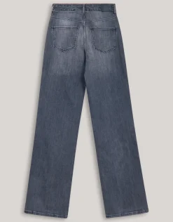 Wide Leg Fit Jeans Extra Long Donkergrijs