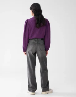 Wide Leg Fit Jeans Grijs