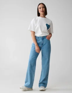 Wide Leg Fit Jeans Mediumstone