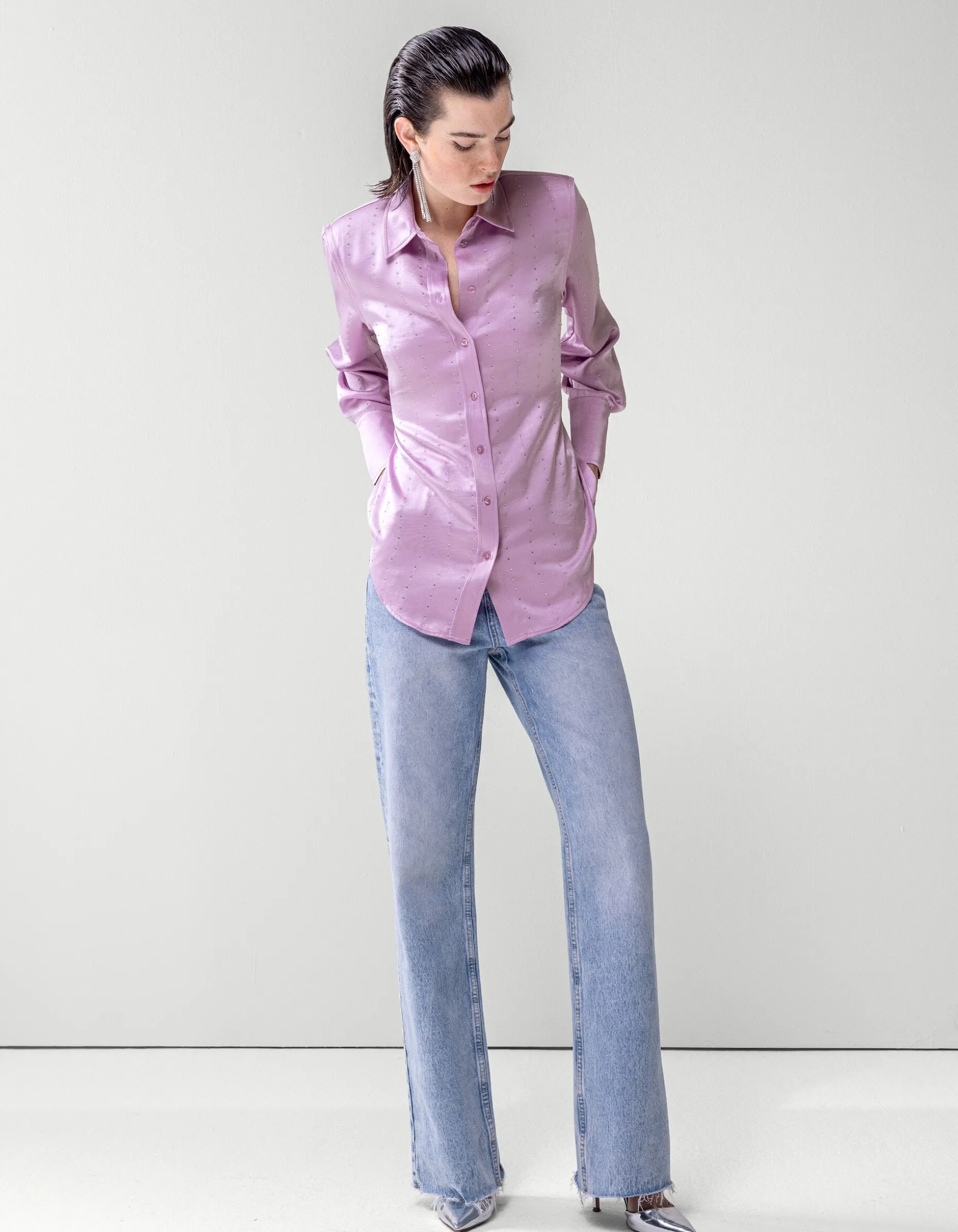 Wide Leg Jeans Bleached